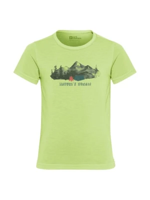 Koszulka sportowa Jack Wolfskin jasnozielony