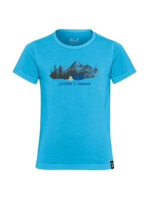 Koszulka sportowa Jack Wolfskin niebieski
