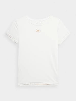4F Koszulka sportowa w kolorze kremowym rozmiar: M