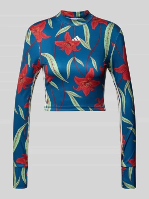 Koszulka sportowa z długim rękawem w kroju slim fit z nadrukiem allover adidas Sportswear