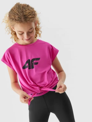 Koszulka sportowa z wiązaniem dziewczęca 4F