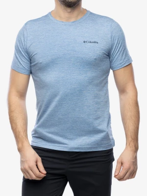 Koszulka szybkoschnąca Columbia Kwick Hike Back Graphic S/S Tee - skyler heather/mountainair