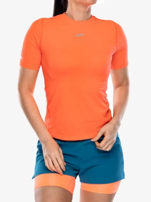 Koszulka szybkoschnąca damska Brooks High Point Short Sleeve - flame