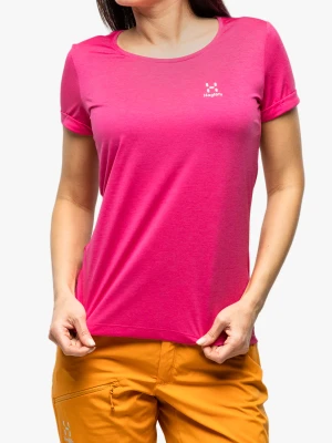 Koszulka szybkoschnąca damska Haglofs Ridge Hike Tee - ultra pink