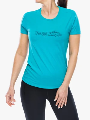 Koszulka szybkoschnąca damska Mountain Equipment Headpoint Skyline Tee - topaz