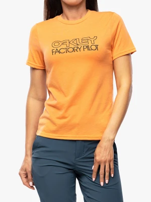 Koszulka szybkoschnąca damska Oakley Factory Pilot Tee - soft orange