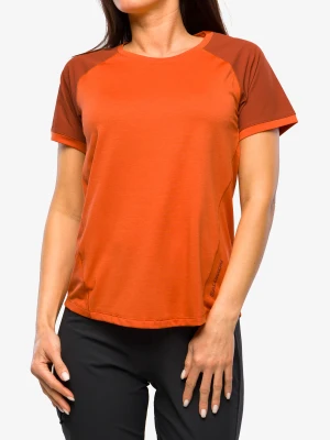 Koszulka szybkoschnąca damska Salomon Outline Tee - burnt ochre/henna