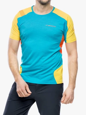 Koszulka szybkoschnąca La Sportiva Compass T-Shirt - tropic blue/bamboo