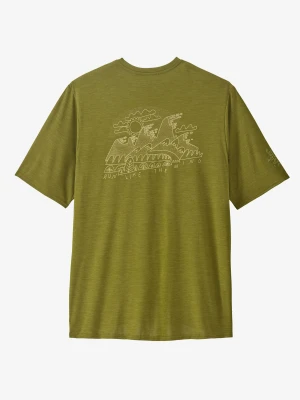 Koszulka szybkoschnąca Patagonia Cap Cool Daily Graphic Shirt Lands - wind runner/graze green