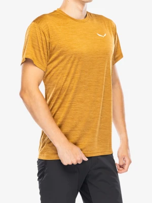 Koszulka szybkoschnąca Salewa Puez Melange Dry S/S Tee - golden brown melange