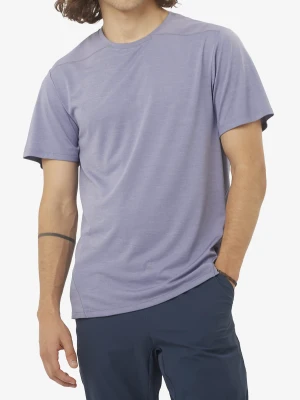 Koszulka szybkoschnąca Salomon Outline S/S Tee - blue granite