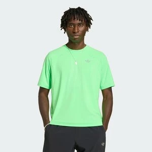 KOSZULKA TECH TREFOIL ESSENTIALS Z POLIESTRU Adidas Screaming Green