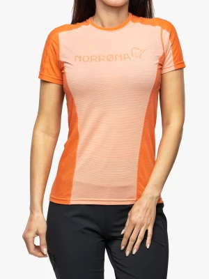 Koszulka termiczna damska Norrona Falketind Equaliser Merino T-Shirt - peach/orange