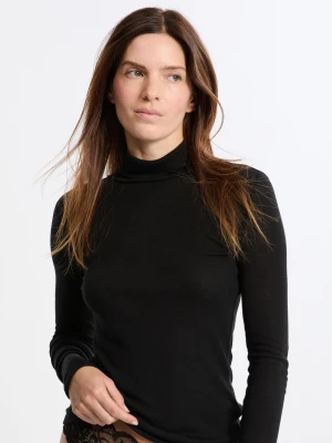 Koszulka termiczna z golfem z wełną Etam