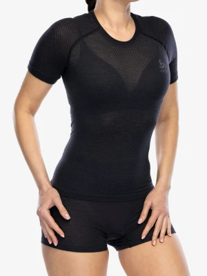 Koszulka termoaktywna damska Odlo Merino PW 140 Seamless BL Top Crew Neck SS - black