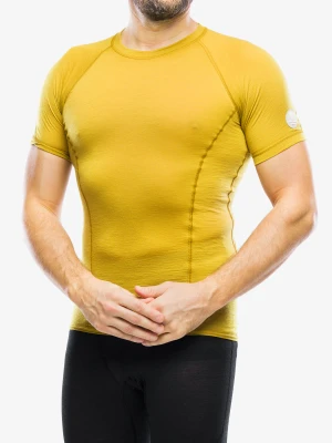 Koszulka termoaktywna męska Sensor Merino Air Tee S/S - mustard