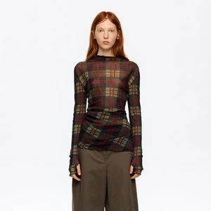 Koszulka tiul stójka krata czerwona BIMBA Y LOLA