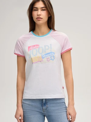 Koszulka Torbina w kolorze białym z pastelowym różem Joop