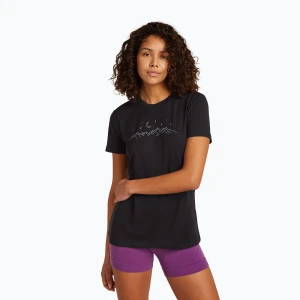 Koszulka trekkingowa damska icebreaker Merino 150 Tech Lite SS Tee Sparkling Stars black