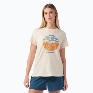 Koszulka trekkingowa damska Smartwool Horizon View Short Sleeve Graphic Tee almond