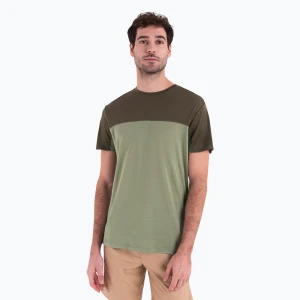 Koszulka trekkingowa męska icebreaker Merino Cool-Lite Sphere III SS Tee Colour Block lichen/loden