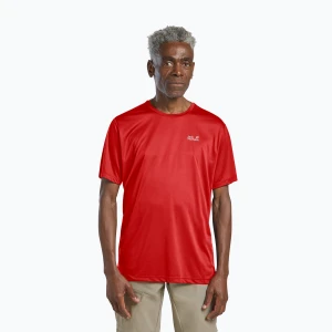 Koszulka  trekkingowa męska Jack Wolfskin Tech T siren red