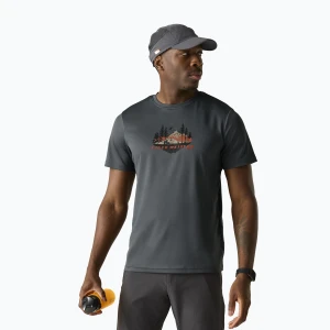 Koszulka trekkingowa męska REGATTA Fingal Slogan dark storm