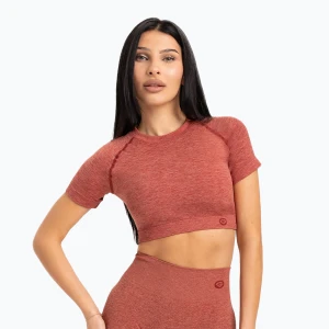 Koszulka treningowa damska Gym Glamour Seamless Rashguard cherry Czerwony