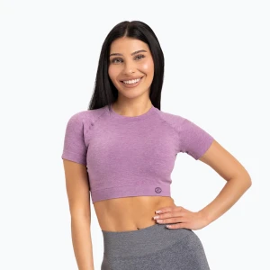 Koszulka treningowa damska Gym Glamour Seamless Rashguard lilac Fioletowy