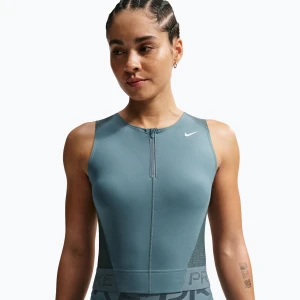Koszulka treningowa damska Nike Pro Dri-Fit mineral slate/faded spruce/white Niebieski