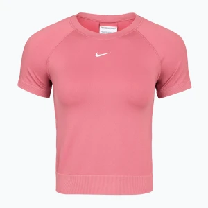Koszulka treningowa damska Nike Pro Seamless Dri-Fit peony/white
