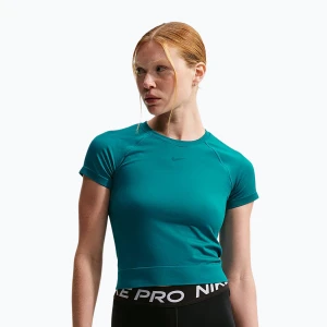 Koszulka treningowa damska Nike Pro Seamless Dri-Fit SS bright spruce Niebieski