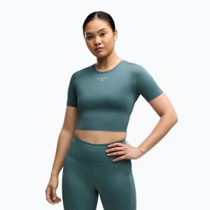 Koszulka treningowa damska PUMA x HYROX Pwrmode Crop herb garden Zielony