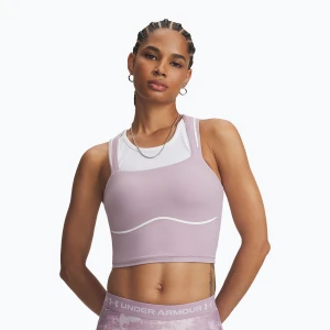 Koszulka treningowa damska Under Armour Meridian Contour Tank mauve pink / white / mauve pink