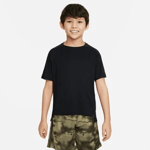 Koszulka treningowa dla dużych dzieci (chłopców) Dri-FIT Nike Multi - Czerń