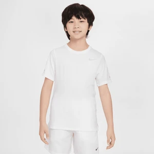 Koszulka treningowa dla dużych dzieci (chłopców) Nike Dri-FIT Miler - Biel
