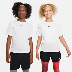 Koszulka treningowa dla dużych dzieci (chłopców) Nike Dri-FIT Multi - Biel