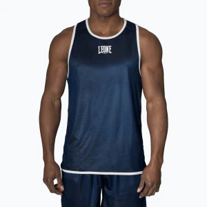 Koszulka treningowa męska LEONE 1947 Double Face Boxing Singlet blue/red