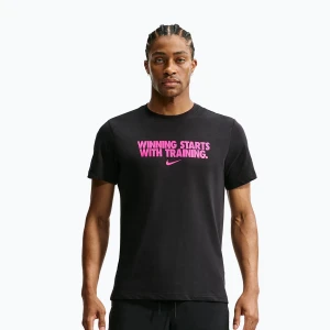 Koszulka treningowa męska Nike Dri-Fit Winning black / hyper pink