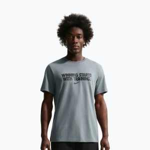 Koszulka treningowa męska Nike Dri-Fit Winning smoke grey/black/black