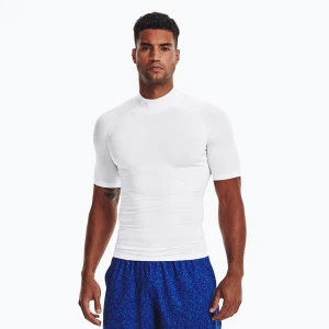 Koszulka treningowa męska Under Armour Heat Gear Armour Comp Mock white / black