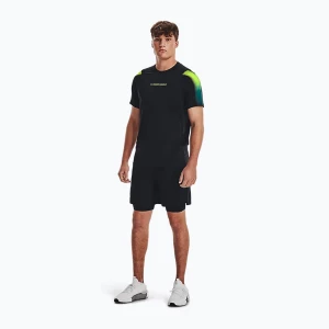 Koszulka treningowa męska Under Armour HG Armour Nov Fitted SS black/lime surge/lime surge