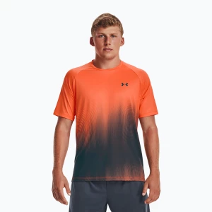 Koszulka treningowa męska Under Armour Tech Fade orange blast/downpour gray/downpour gray