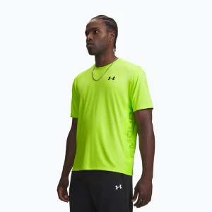 Koszulka treningowa męska Under Armour Tech Utility SS green citrine / black