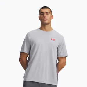 Koszulka treningowa męska Under Armour Tech Utility SS mod gray / racer red Szary