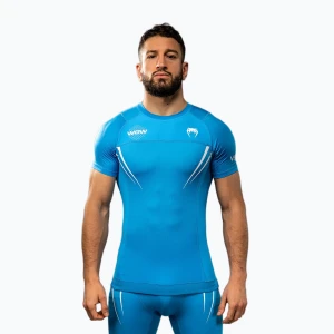 Koszulka treningowa męska Venum X WOW FC Rashguards pacyfic blue