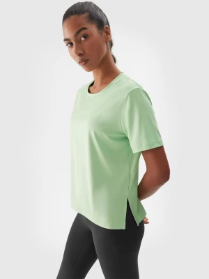 Koszulka treningowa oversize szybkoschnąca damska - zielona 4F