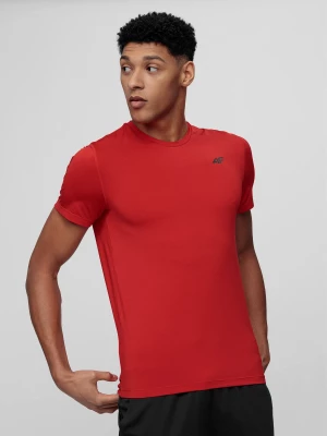 Koszulka treningowa regular szybkochnąca męska - czerwona 4F