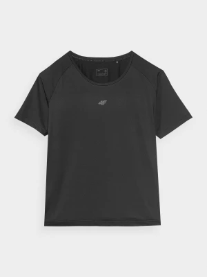 Koszulka treningowa regular szybkoschnąca damska - czarna 4F