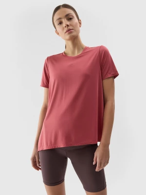 Koszulka treningowa ciążowa szybkoschnąca damska - różowa 4F